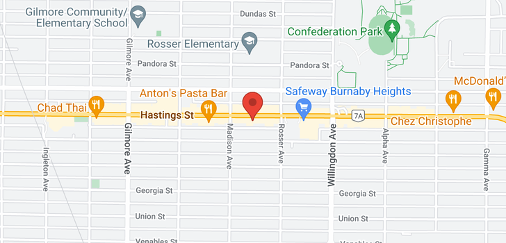 map of 406 4352 HASTINGS STREET